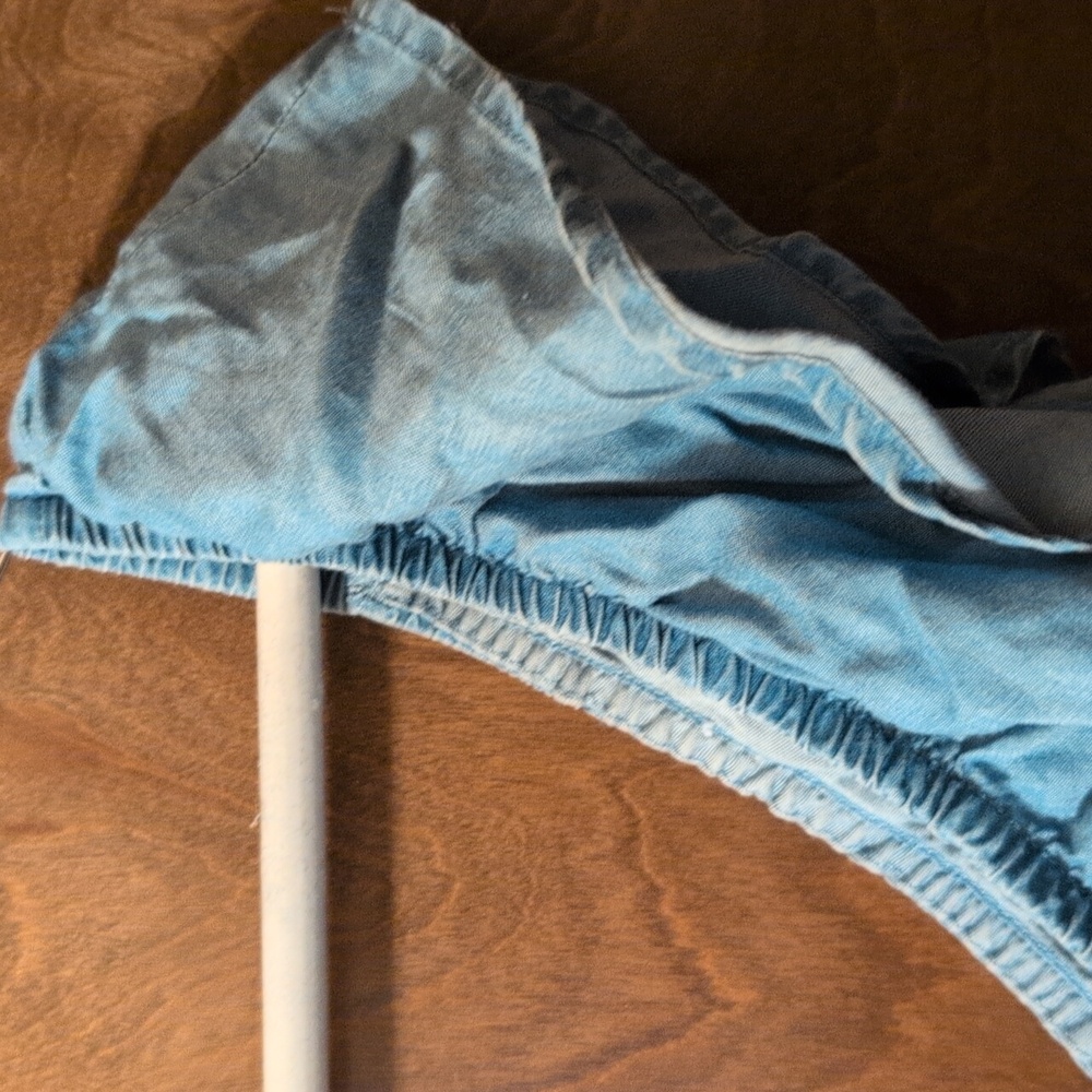 Blue Ruffled Women's Top - Picture 3 of 4